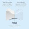 Luna Orthopedic Knee Pillow | Memory Foam-Side Sleeper Pillow for Hip Pain & Lower Back Pain Relief | Post Surgery Pillow, Sciatica Pain Relief Pillow for Adults | Knee Surgery Gifts - Image 2