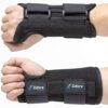 Carpal Tunnel Wrist Brace Night Support and Metal Splint Stabilizer [Single] - Helps Relieve Tendinitis Arthritis Carpal Tunnel Syndrome Pain - Reduces Recovery Time